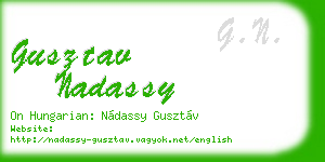 gusztav nadassy business card