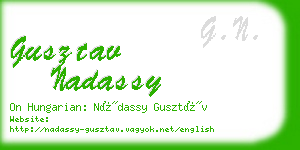 gusztav nadassy business card